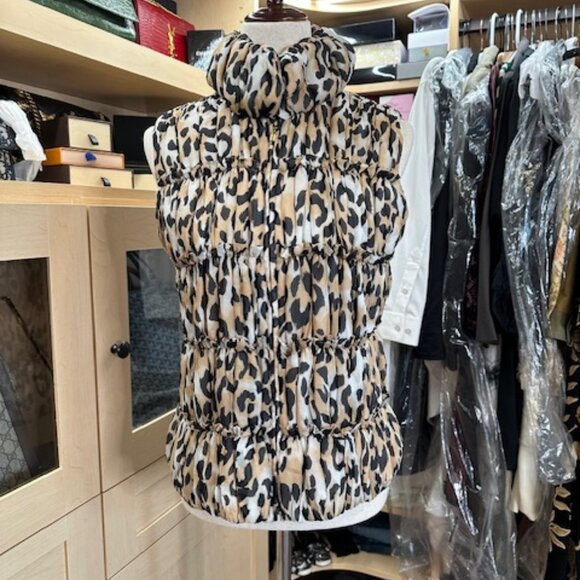 St. John Jackets & Blazers - St. John Animal Silk Vest Size Petite